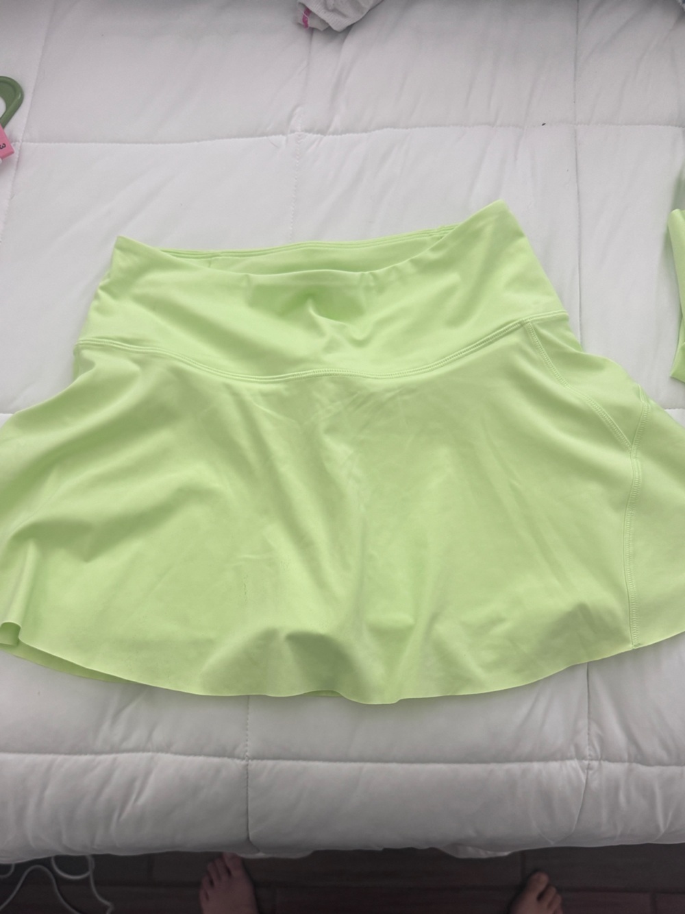 Athleta Neon Lime Athletic Skirted Skort